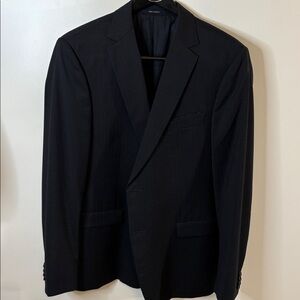 Men's Z Zegna Navy Windowpane Wool Blazer 38R